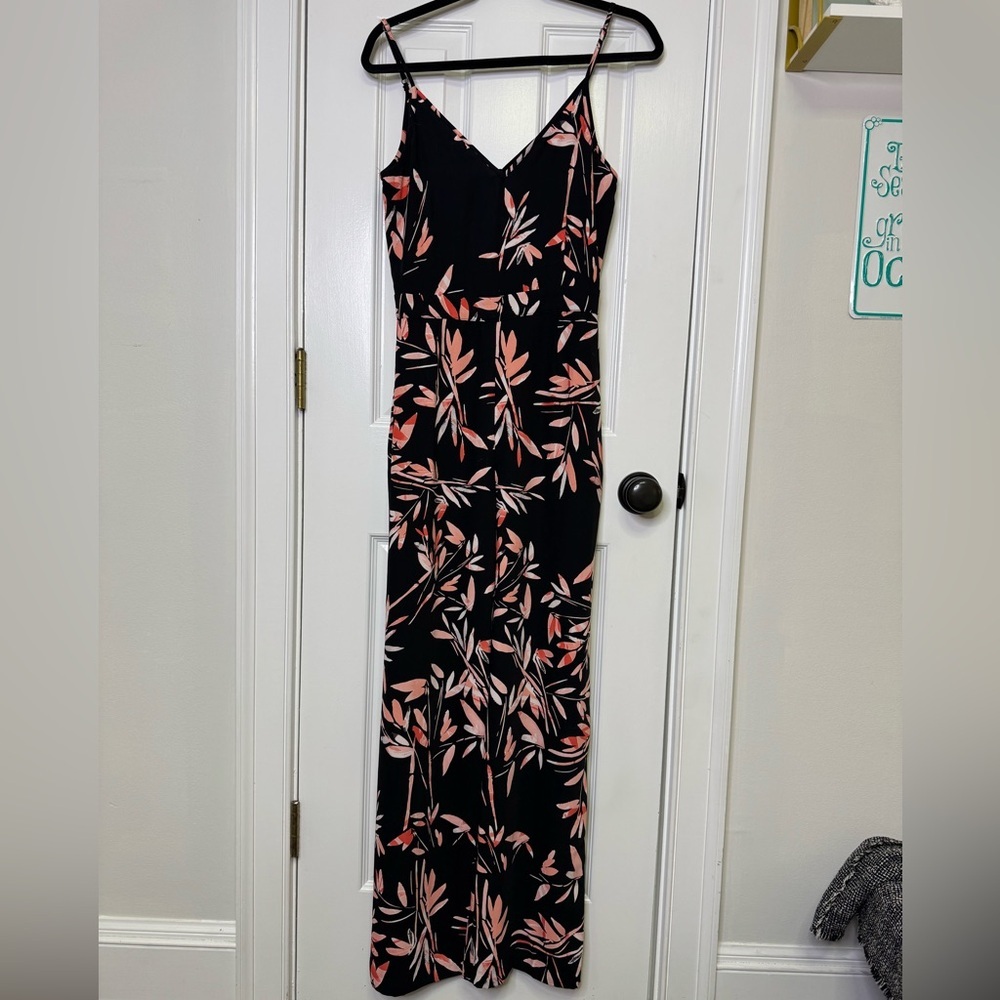 Tahari sz 2 Floral Black Jumpsuit - Picture 3 of 9